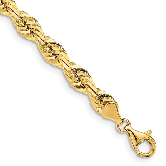 Gold (14K & 10K) Diamond-Cut Quadruple Rope Chain — 7 mm