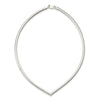 Sterling Silver 4mm Cubetto V-shaped Necklace