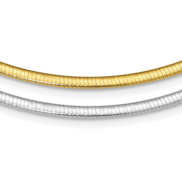 Sterling Silver Flash Gold-plated Reversible 3mm Cubetto Chain