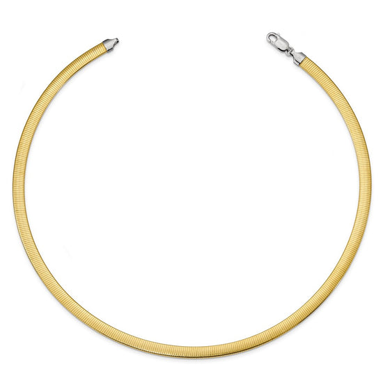 Sterling Silver Flash Gold-plate Reversible 5.75mm Cubetto Chain