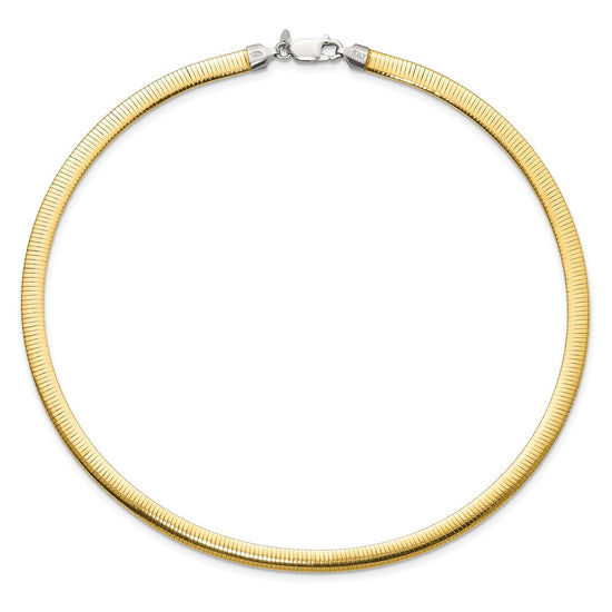 Sterling Silver Flash Gold-plate Reversible 5.75mm Cubetto Chain