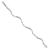 White Ice Sterling Silver Rhodium-plated Satin and Polished Diamond 7.5 Inch Bracelet with 1 Inch Extender