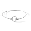 White Ice Sterling Silver Rhodium-plated Diamond Bangle
