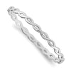 White Ice Sterling Silver Rhodium-plated Diamond Twist Bangle