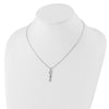 White Ice Sterling Silver Rhodium-plated Diamond 18 Inch Twist Necklace with 2 Inch Extender