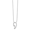 White Ice Sterling Silver Rhodium-plated 18 Inch Diamond Necklace with 2 Inch Extender