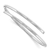 White Ice Sterling Silver Rhodium-plated Diamond Bangle