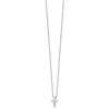 White Ice Sterling Silver Rhodium-plated 18 Inch Diamond Cross Slide Pendant Necklace with 2 Inch Extender