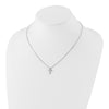 White Ice Sterling Silver Rhodium-plated 18 Inch Diamond Cross Slide Pendant Necklace with 2 Inch Extender