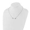 White Ice Sterling Silver Rhodium-plated 18 Inch Diamond Star and Moon Necklace