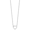 White Ice Sterling Silver Rhodium-plated 18 Inch Diamond Open Heart Necklace