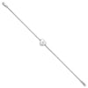 White Ice Sterling Silver Rhodium-plated 7 Inch Diamond Heart with .5 Inch Extender
