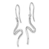 White Ice Sterling Silver Rhodium-plated Diamond Shepherd Hook Dangle Earrings
