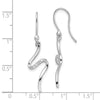 White Ice Sterling Silver Rhodium-plated Diamond Shepherd Hook Dangle Earrings