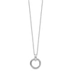 White Ice Sterling Silver Rhodium-plated Diamond with Three Rings 18 inch Necklace plus 2 inch Extender