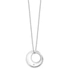 White Ice Sterling Silver Rhodium-plated 18 inch Diamond Circle Necklace plus 2 inch Extender