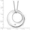 White Ice Sterling Silver Rhodium-plated 18 inch Diamond Circle Necklace plus 2 inch Extender