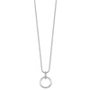 White Ice Sterling Silver Rhodium-plated Diamond Open Circle 18inch Necklace plus 2 inch Extender