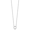 White Ice Sterling Silver Rhodium-plated Diamond Open Heart 18 inch Necklace plus 2 inch Extender