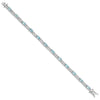 Sterling Silver Rhodium-plated Blue Topaz Bracelet
