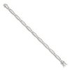 Sterling Silver Rhodium-plated Baguette and Round CZ Bracelet