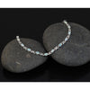 Sterling Silver Rhodium Plated 7.5inch Created Opal XO Bracelet