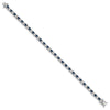Sterling Silver Rhodium-plated Sapphire & White Topaz Tennis Bracelet