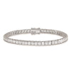 Sterling Silver Rhodium-plated CZ Tennis Bracelet
