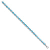 Sterling Silver Rhodium-plated Gemstone & White Topaz Bracelets