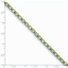 Sterling Silver Rhodium-plated Peridot and Diamond Bracelet