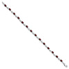 Sterling Silver Rhodium-plated Garnet Bracelet