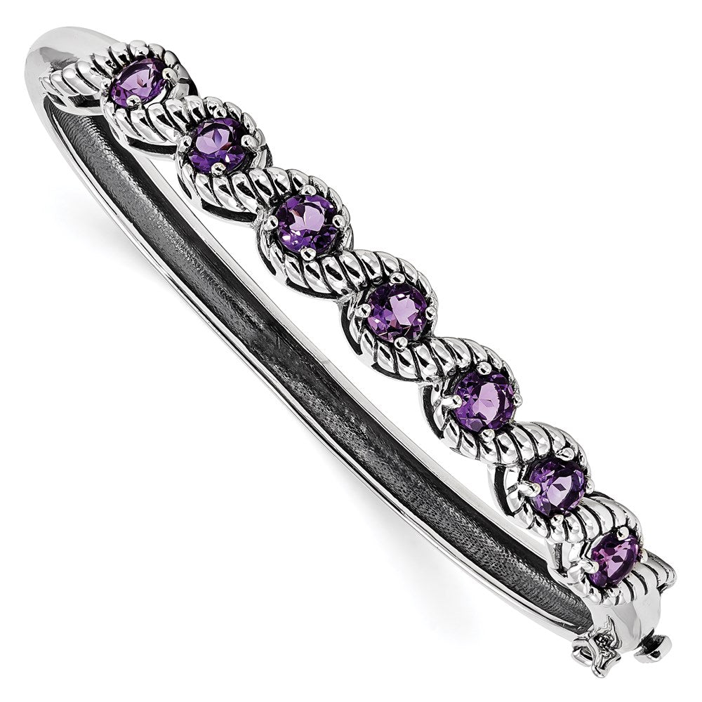 Gemstone Hinged Bangles