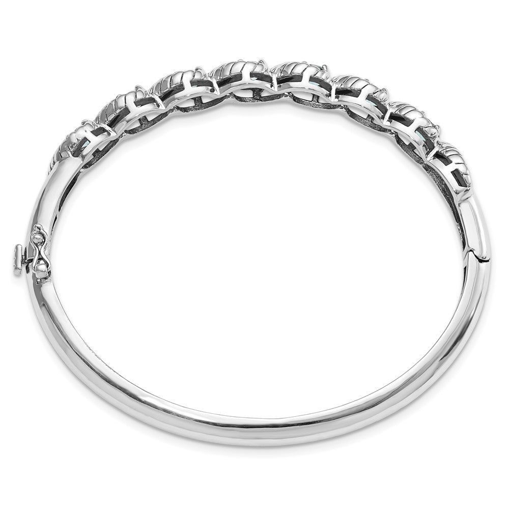 Gemstone Hinged Bangles