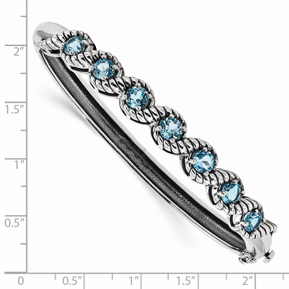 Gemstone Hinged Bangles