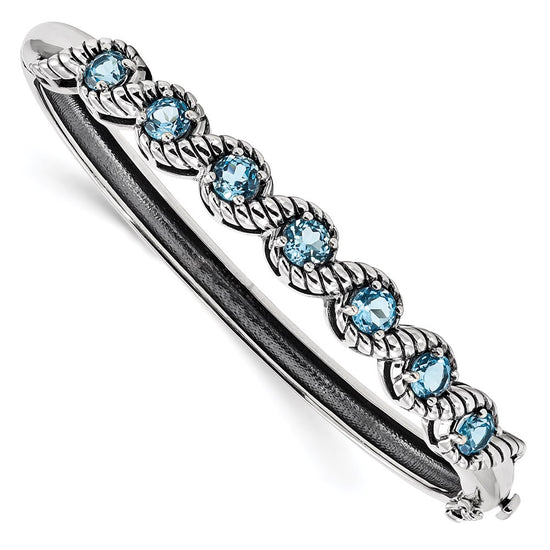 Gemstone Hinged Bangles
