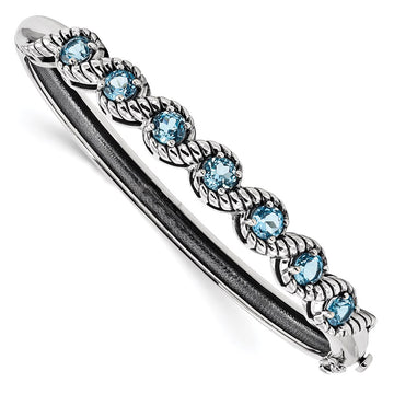 Gemstone Hinged Bangles