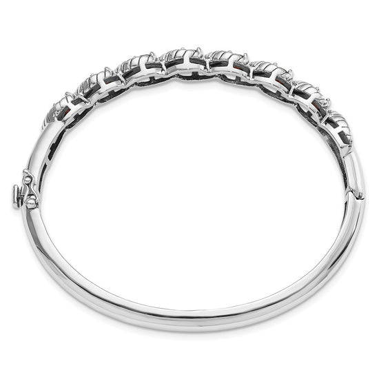 Gemstone Hinged Bangles