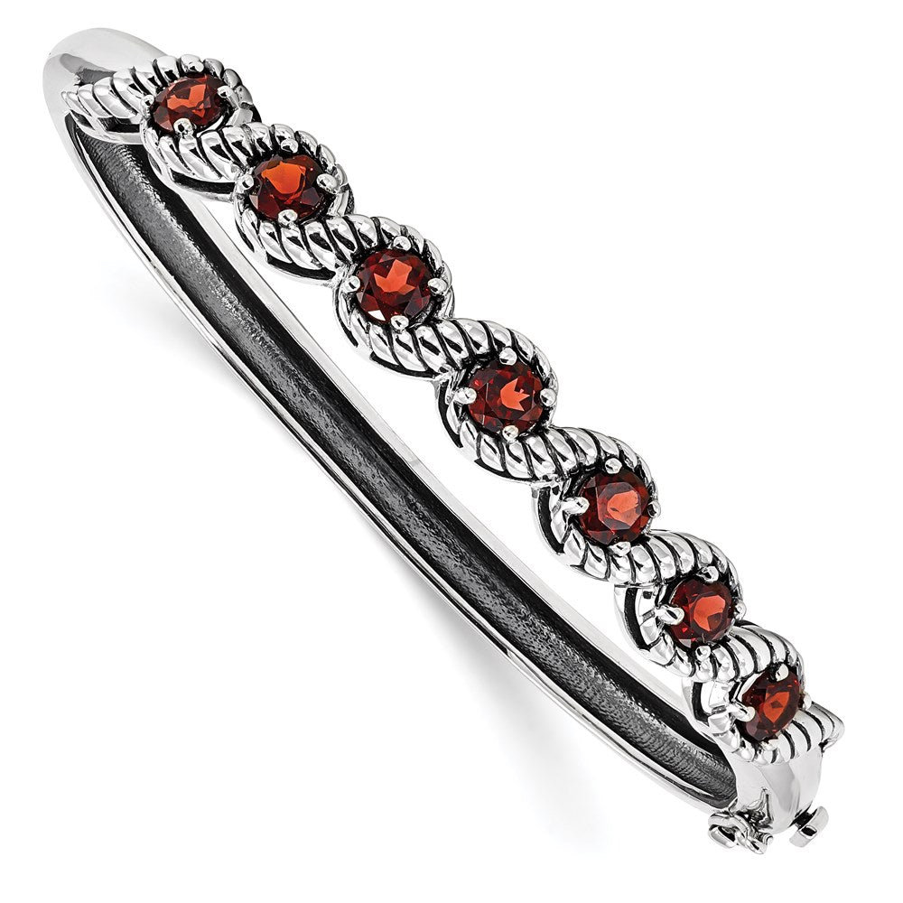 Gemstone Hinged Bangles