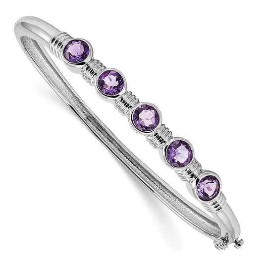 Gemstone Hinged Bangles