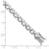 Sterling Silver Rhodium-plated 5mm 19.22WT White Topaz Bracelet