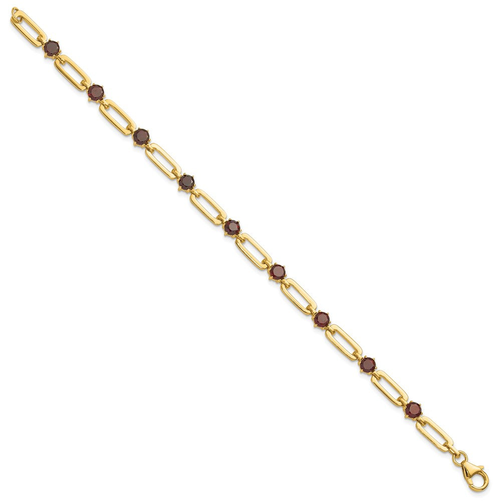 Gemstone Paperclip Chain Bracelets