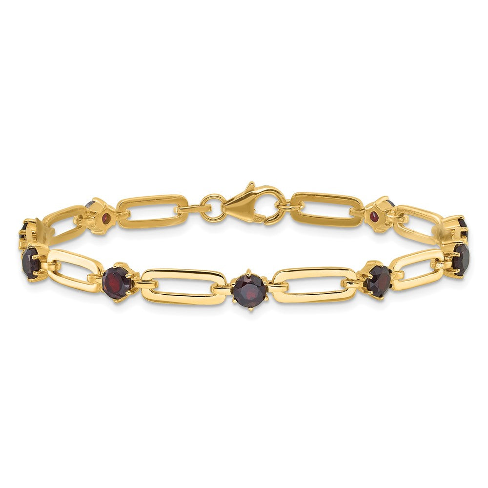 Gemstone Paperclip Chain Bracelets