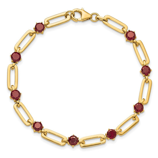 Gemstone Paperclip Chain Bracelets