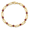 Gemstone Paperclip Chain Bracelets