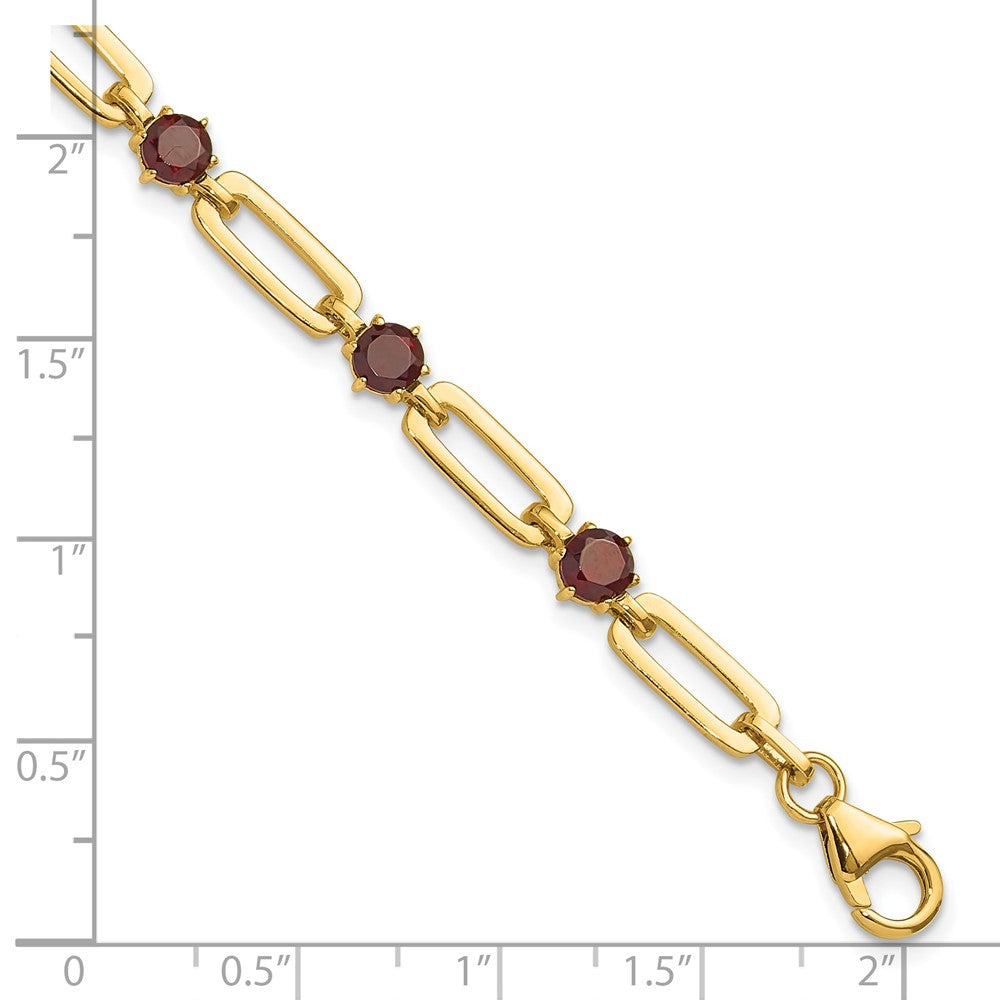 Gemstone Paperclip Chain Bracelets
