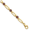 Gemstone Paperclip Chain Bracelets