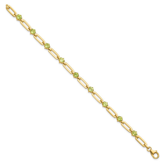 Gemstone Paperclip Chain Bracelets