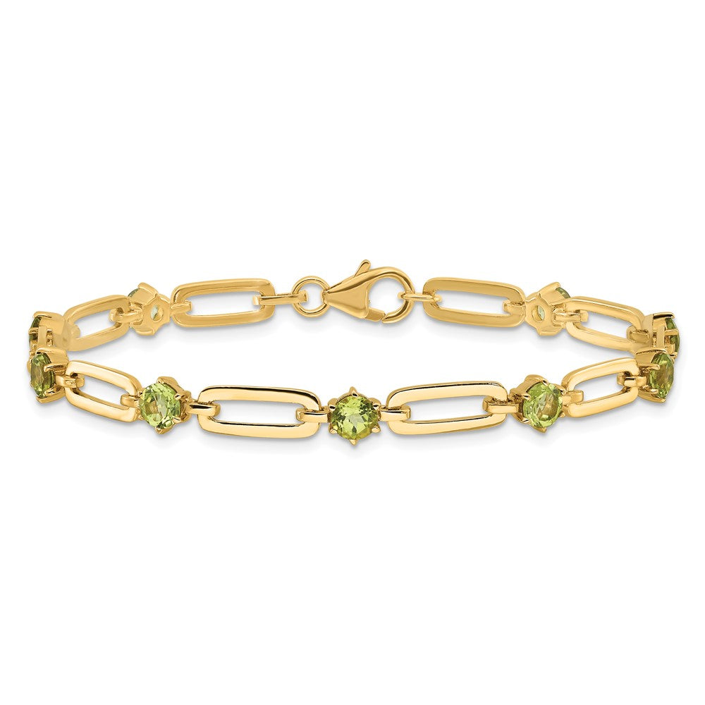 Gemstone Paperclip Chain Bracelets