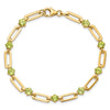 Gemstone Paperclip Chain Bracelets