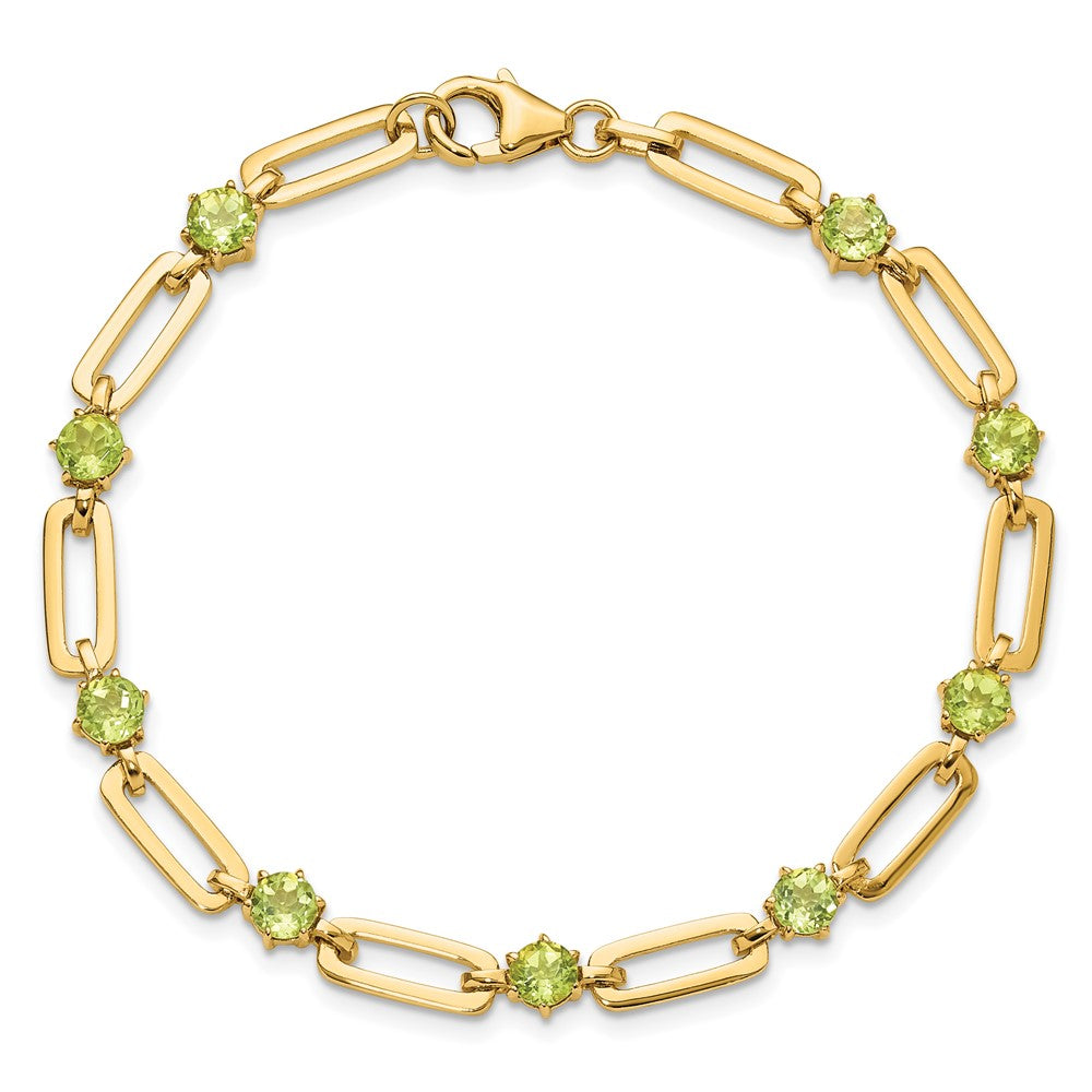 Gemstone Paperclip Chain Bracelets